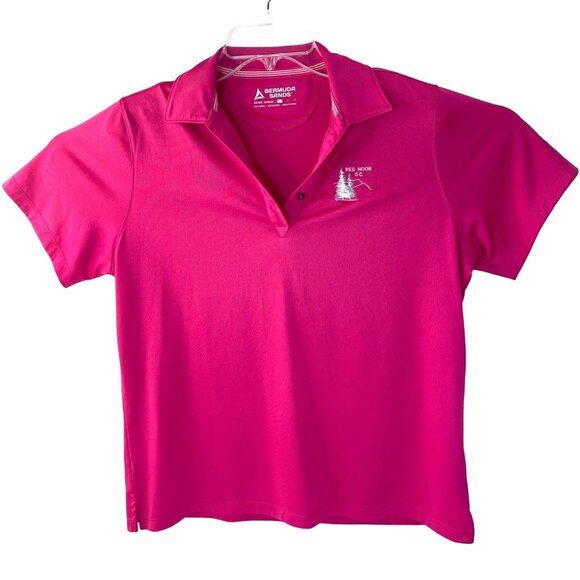 Bermuda Sands Pink Large Short Sleeve LOGO Golf Shirt 31a - Picture 1 of 9